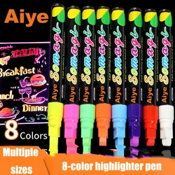 Cartoon color fluorescent board super cost-effective flat head erasable blackboard graffiti liquid chalk fluorescent pen