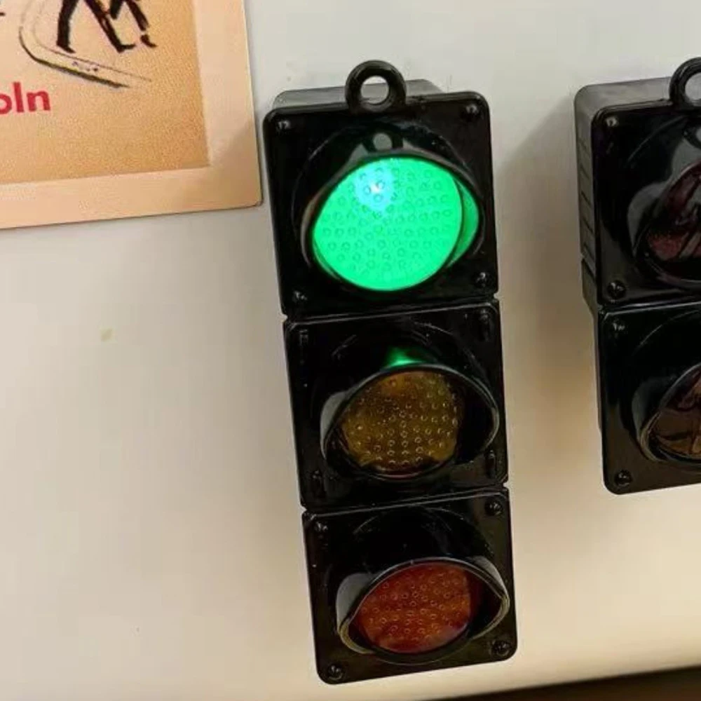Traffic Light Magnetic Refrigerator Stickers Funny Home Decorations Part Traffic Pedestrian Light Creative Magnetic Sticker 3D