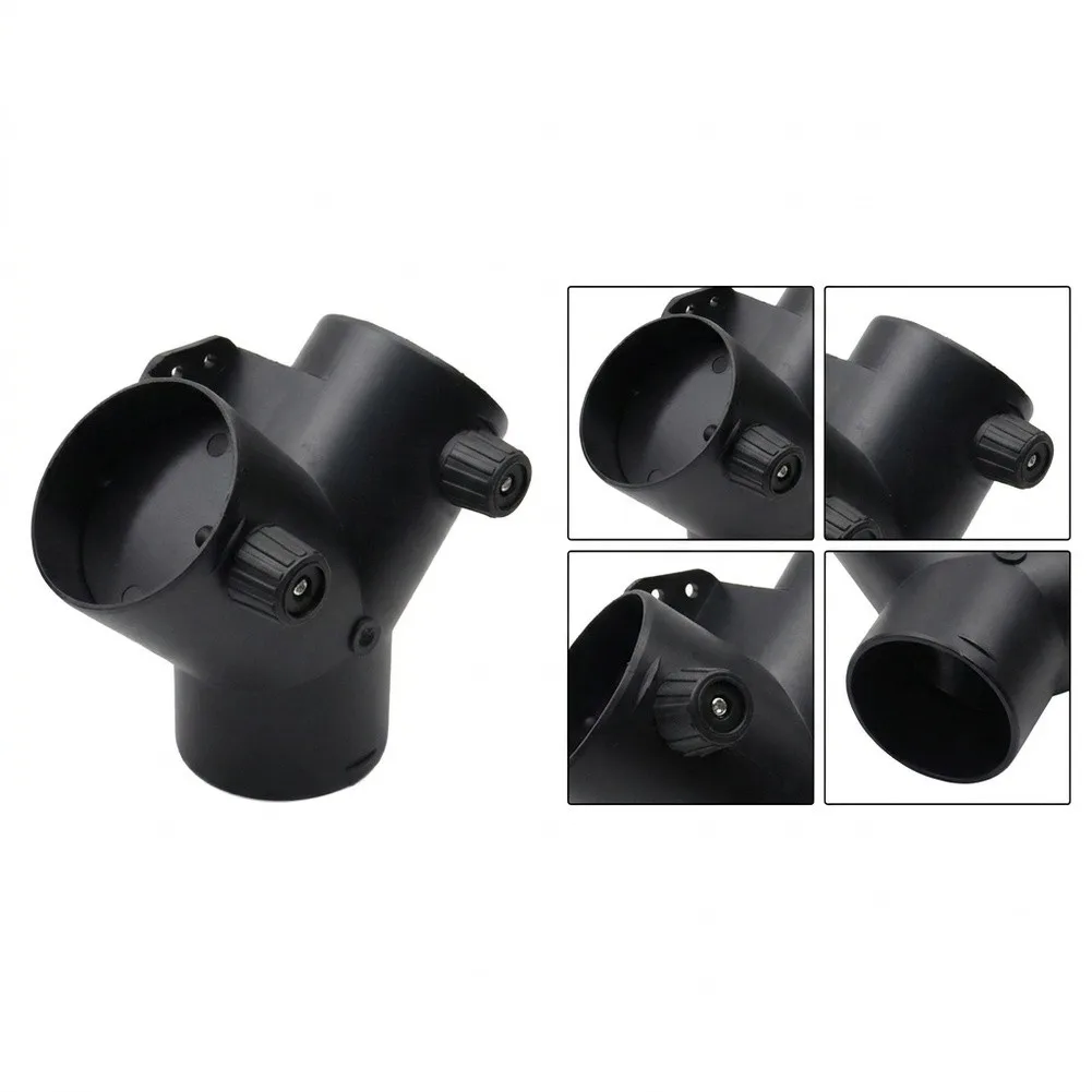 Plastic Air Heater Outlet Tee for Automotive Duct for exhaust Systems with 60mm and 75mm Compatibility and Adjustable Flap