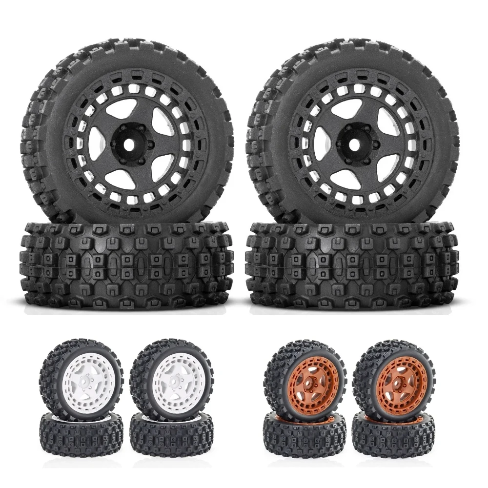 4pcs 69mm Rubber Tire Tyre for Arrma 1/18 Typhon GROM 2S RC Car Upgrade Parts Accessories