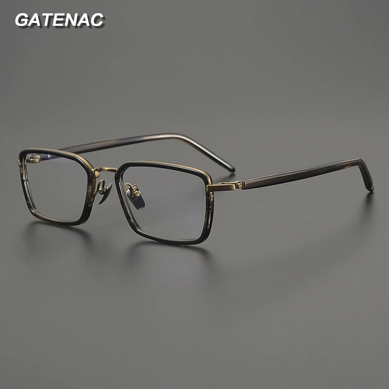 خمر نظارات بمادة الخلات الإطار الرجال نظارات للقراءة وصفة طبية التيتانيوم النظارات الإطار النساء الفاخرة العلامة التجارية مصمم النظارات #1