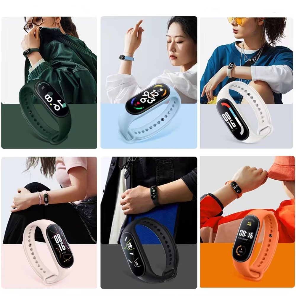 Cinturino sportivo in silicone per Xiaomi Mi Band 7 6 5 4 3 Smart Watch cinturino da polso Correa per Mi Band 7 mi band 6 5 4 3 cintura sostituibile