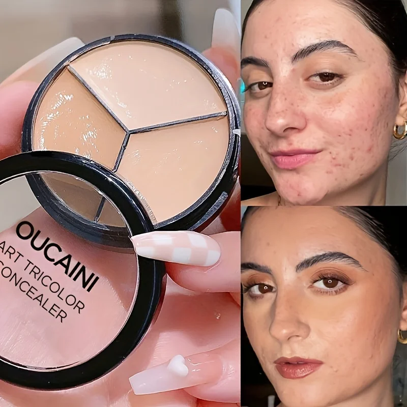 

3 цвета, палитра консилеров, увлажняющая, стойкая, для темных кругов, искусственная кожа