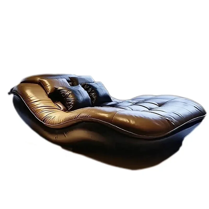 Sofa chair double master bedroom modern simple living room leather casual reclining and sleeping light luxury single sofa