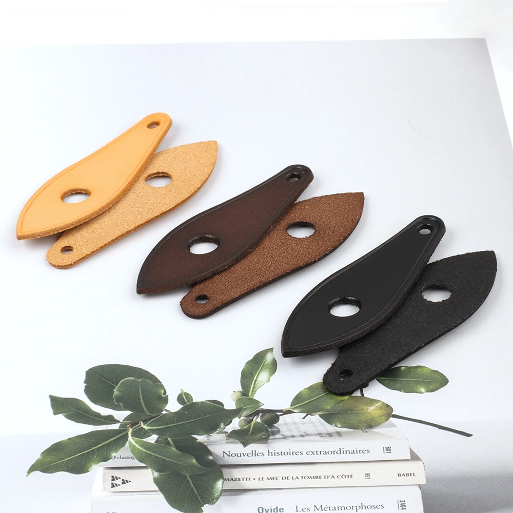 2 قطعة DIY بها بنفسك جلد طبيعي البريدي مجتذب استبدال سستة رؤساء ل نانو سبيدي الأمتعة على ظهره سترة حقيبة الملحقات