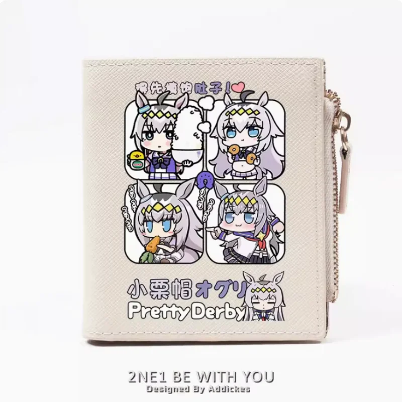 

Anime Umamusume Pretty Derby Oguri Cap Zipper Wallet Fold Bag Multi Card Coin Pocket Holder Fashion Kids Wallets Gift