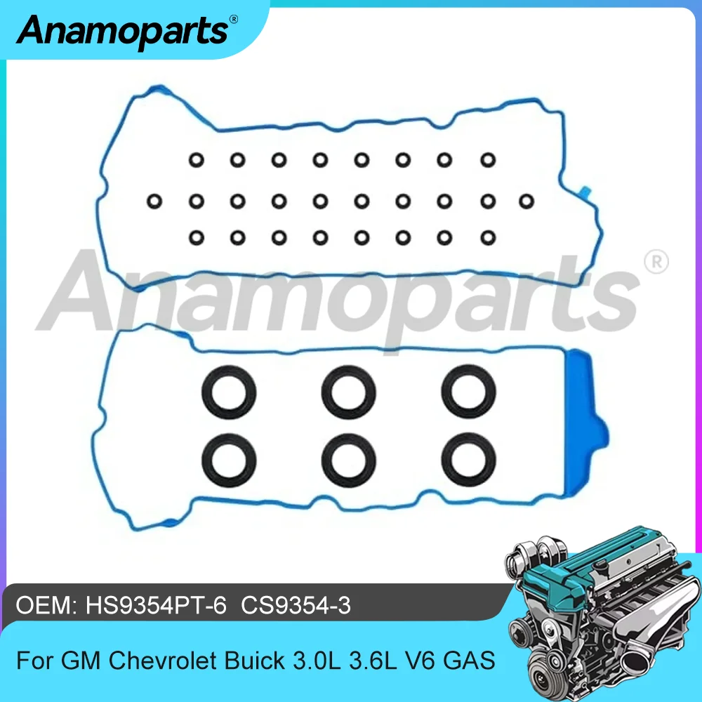 Juego de juntas protectoras de válvula de piezas de motor compatibles con 3,0 3,6 L V6 GAS para GM Terrain Buick Allure Chevrolet Camaro Cadillac CTS 3.0L VS50808R