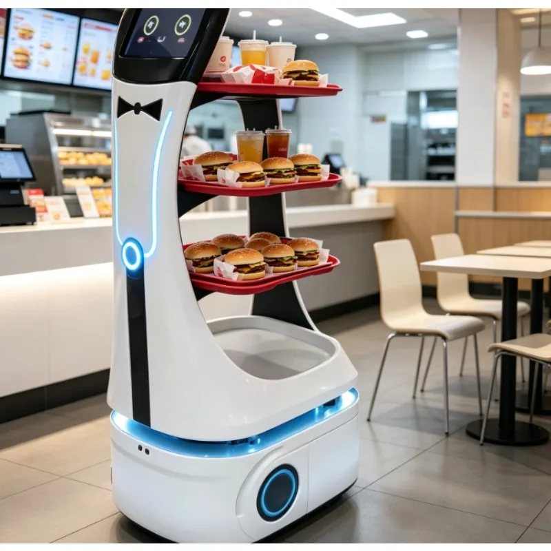 Smart Automated Catering Shuttle Robot Commercial Delivery Robot For Kitchen Food Preparation Transfer