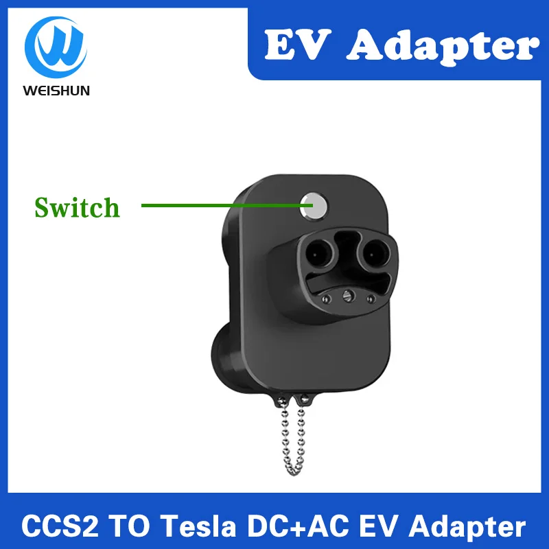 CCS2 to NACS AC+DC Adapter 250A Electric Vehicle DC Charging Station CCS COMBO 2 To TPC Convertor for Teslas Model