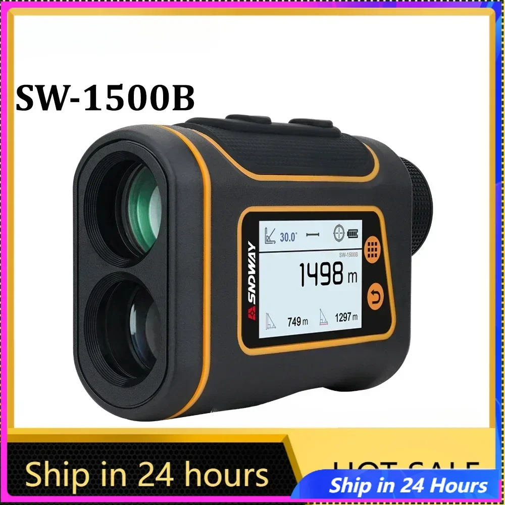 

SNDWAY Telescope Laser Range Finder Digital Distance Meter Hunting Monocular Golf Rangefinder LCD Display Roulette Tape Measure