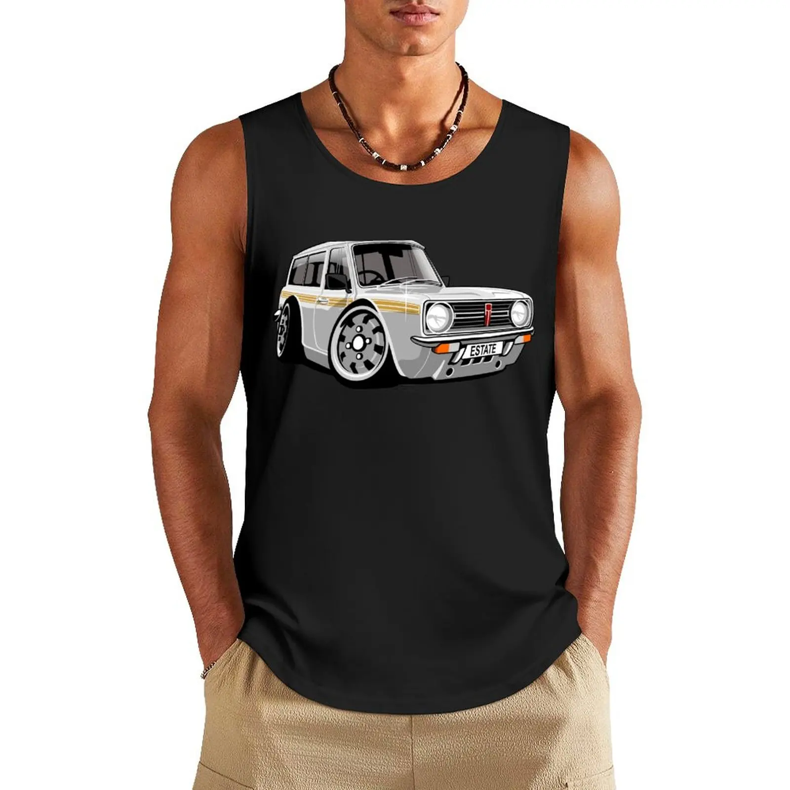 

Classic BL Clubman estate caricature white Tank Top Short sleeve T-shirt male bodybuilding