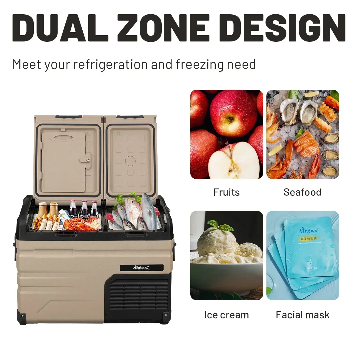 TA35/45/55, Camping Mini Car Refrigerator, Outdoor Camping/Car/Home, Solar Cell Refrigerator