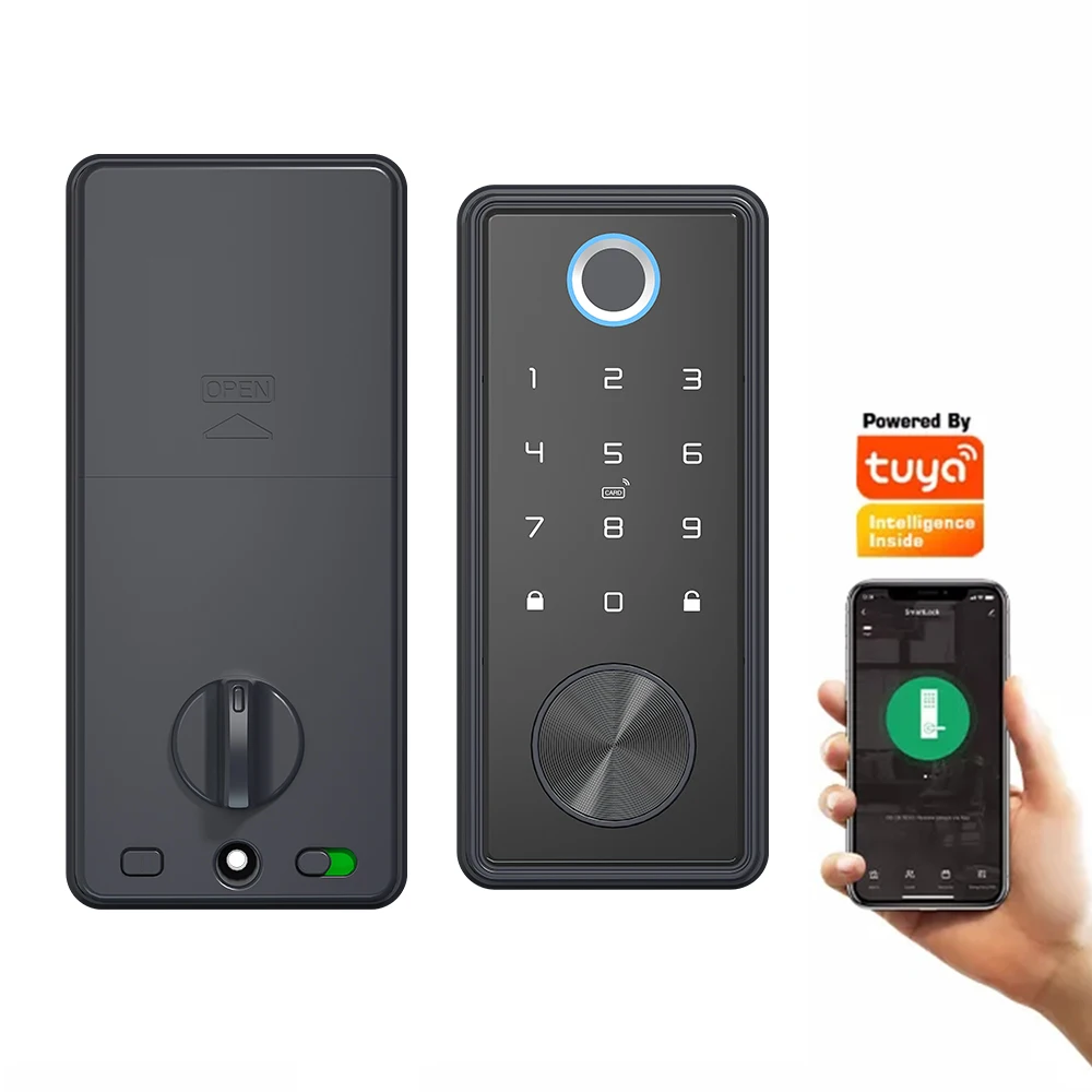 

WiFi Tuya Smart Deadbolt Lock With Contact Sensor Detect Door Open Close Status IC/NFC Card Dynamic Password Key Electronic Lock