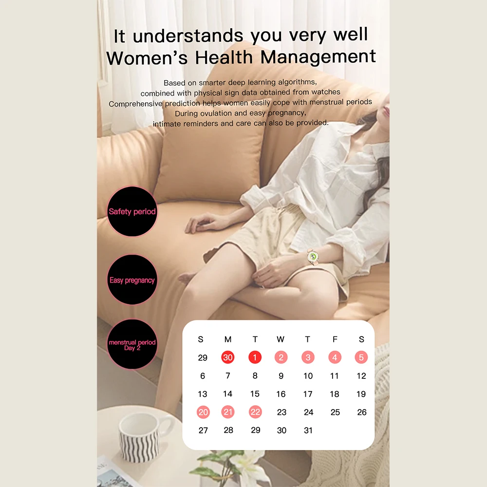 2026 New 1.27" TWS Bluetooth Earphones 2-in-1 Smart Watch for Women with Health Monitoring BT Call IP67 Waterproof Smartwatch view 6