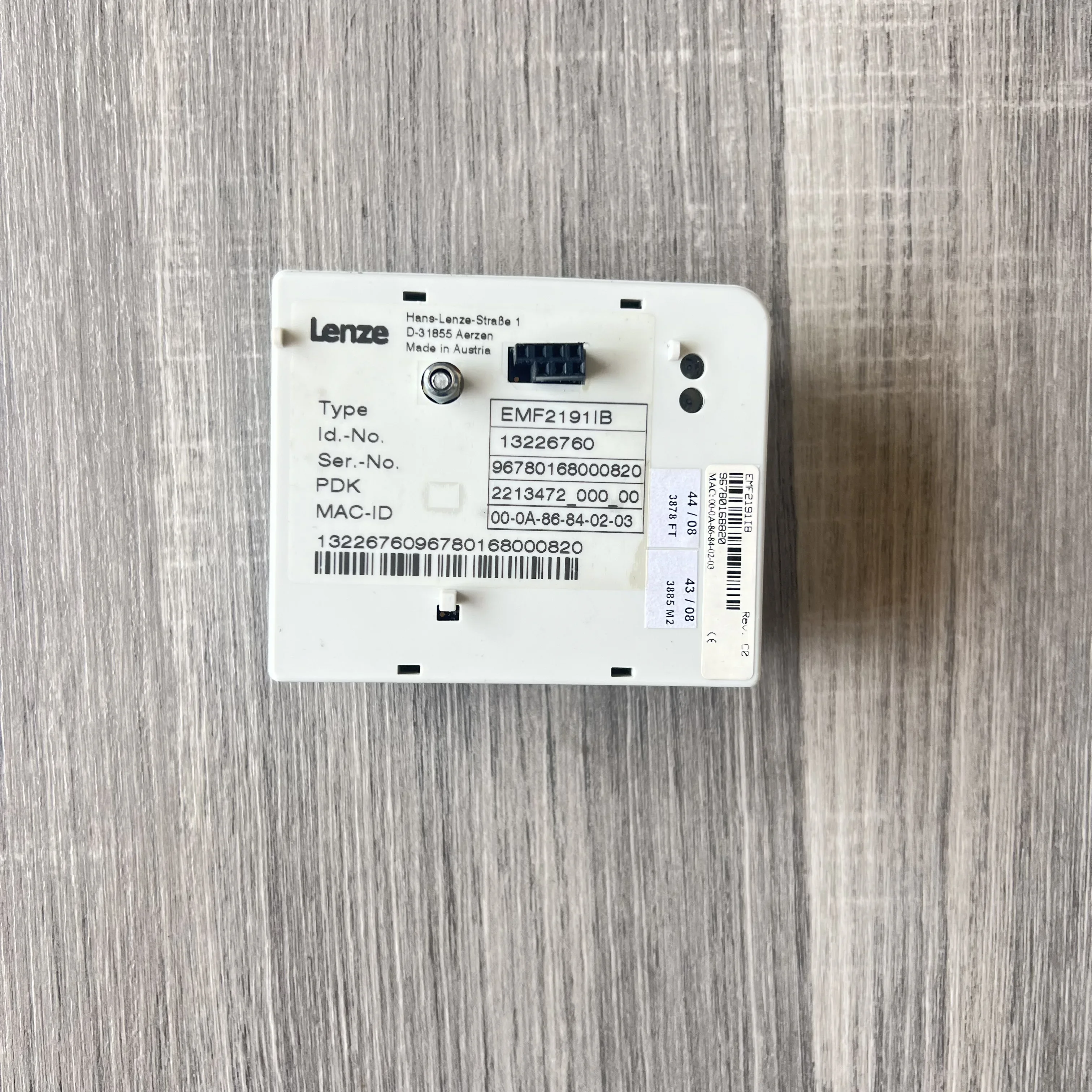 Second-hand Lenz frequency converter ETHERNET communication module EMF2191IB order number13226760Beautiful fast shipping