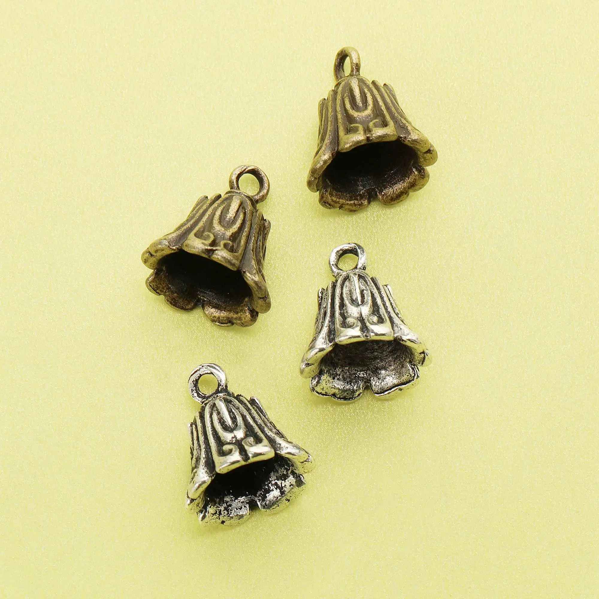 

10Pcs 15MM Antiqued Silver Bronze Beads Cap,DIY Alloy Beading Supplies 1800570