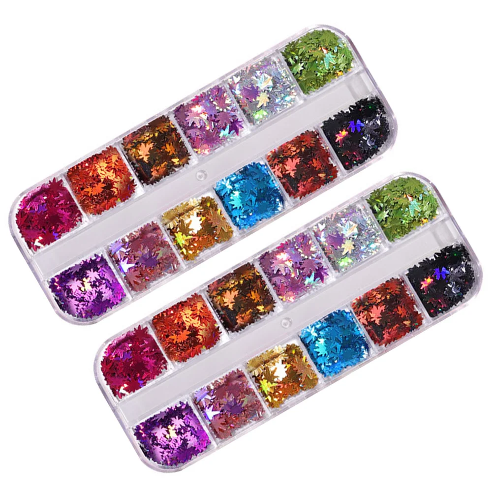 Manucure paillettes feuille d'érable paillettes automne ongles Art Durable beau adapté aux professionnels débutants ongles artificiels naturels