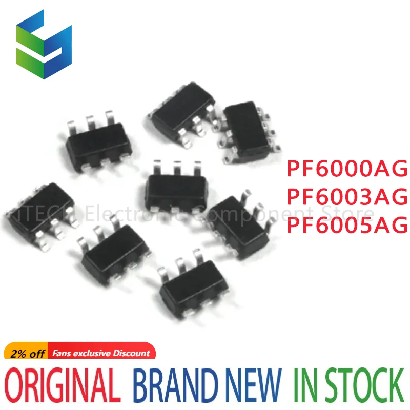 5pcs 100% New PF6000AG PF6003AG PF6005AG 6000A 6003A 6005A sot23-6 Chipset