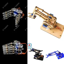 4 DOF bez montażu akrylowy Robot Manipulator mechaniczne ramię pazur dla Arduino Maker nauka DIY zestaw robota