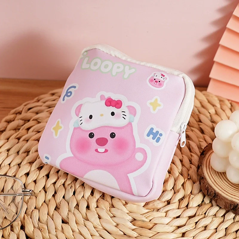 مرحبا كيتي الوسادة الصحية حقيبة التخزين الكرتون حشا حقيبة لطيف صفر المحفظة المحمولة حقيبة مستحضرات تجميل فتاة هدية عيد الميلاد