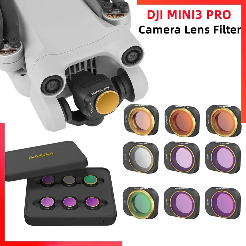 For DJI Mini 3 Pro Drone Camera Lens Filter Spare Parts 4/8/16/32 ND NDPL CPL MCUV Filter Kit for DJI Mavic Mini 3 Pro