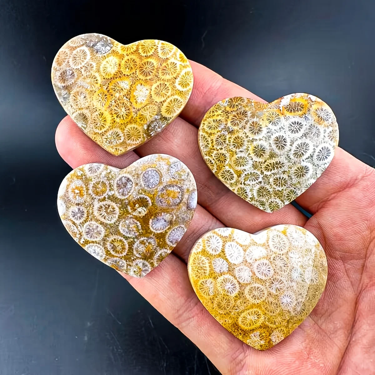 Artificial Crystal Coral Convex Heart-shaped Stone, Polished Crystal Love Heart, Healing Mineral Home Decor Meditation Gift