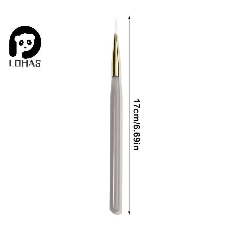 5 個のアクリルネイルアートブラシマニキュアジェル用ホワイトハンドル描画ドットストライプパターン DIY クリエイティブクラフトネイルアートペン