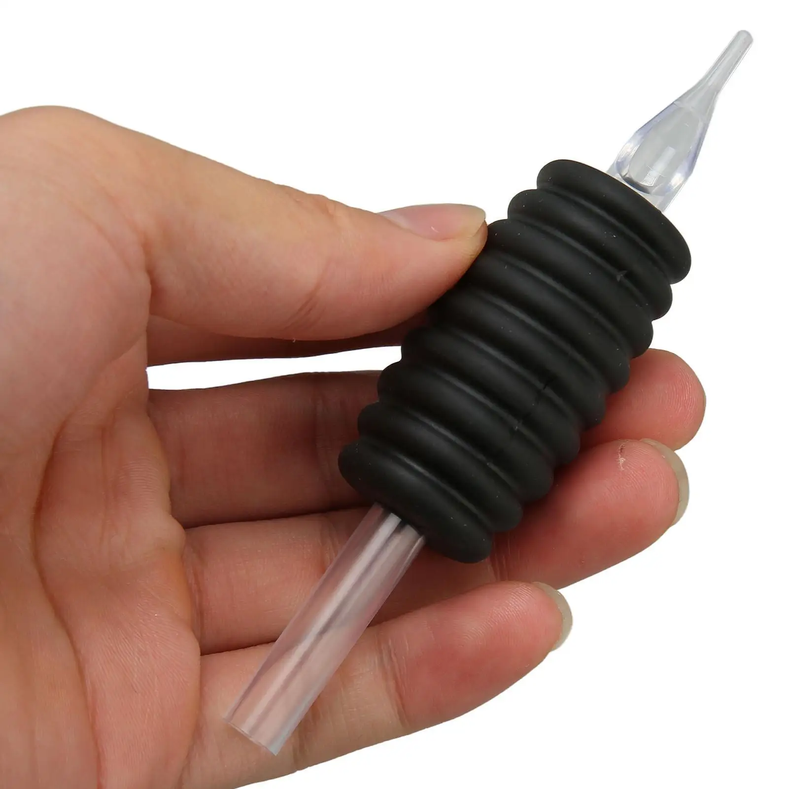 Stable Grip Disposable Tattoo Tubes in Individual Silicone Package - Lightweight Black Tips for salon Use