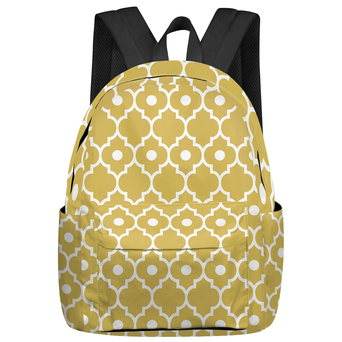 

Yellow Moroccan Geometric Women Man Backpacks Waterproof Travel School Backpack For Student Boys Girls Laptop Book Pack Mochilas