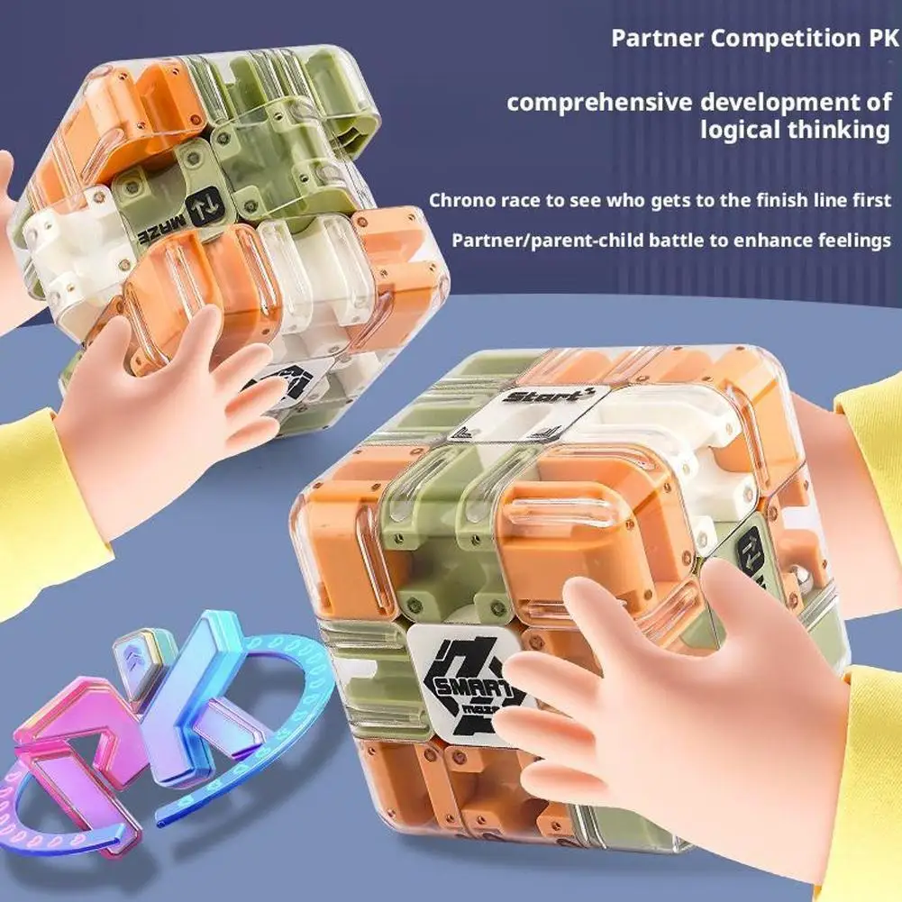3d labirinto cubo mágico brinquedos inquietos crianças labirinto quebra-cabeça criativo inteligência cubo pensamento lógico anti estresse brinquedos educativos