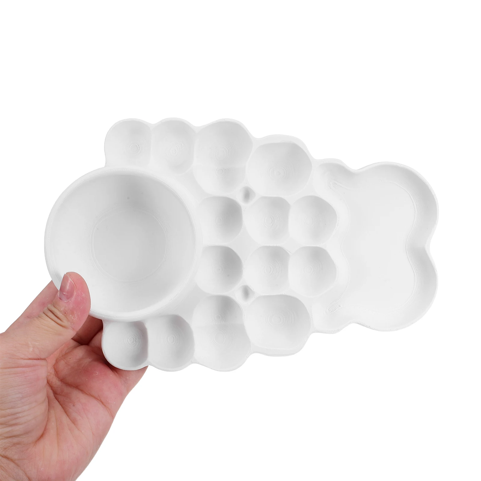 

White Plastic Artist Mixing Tray Paint Palette for Watercolor Gouache Acrylic Portable Paint Holder Art Supplies Classroom Use