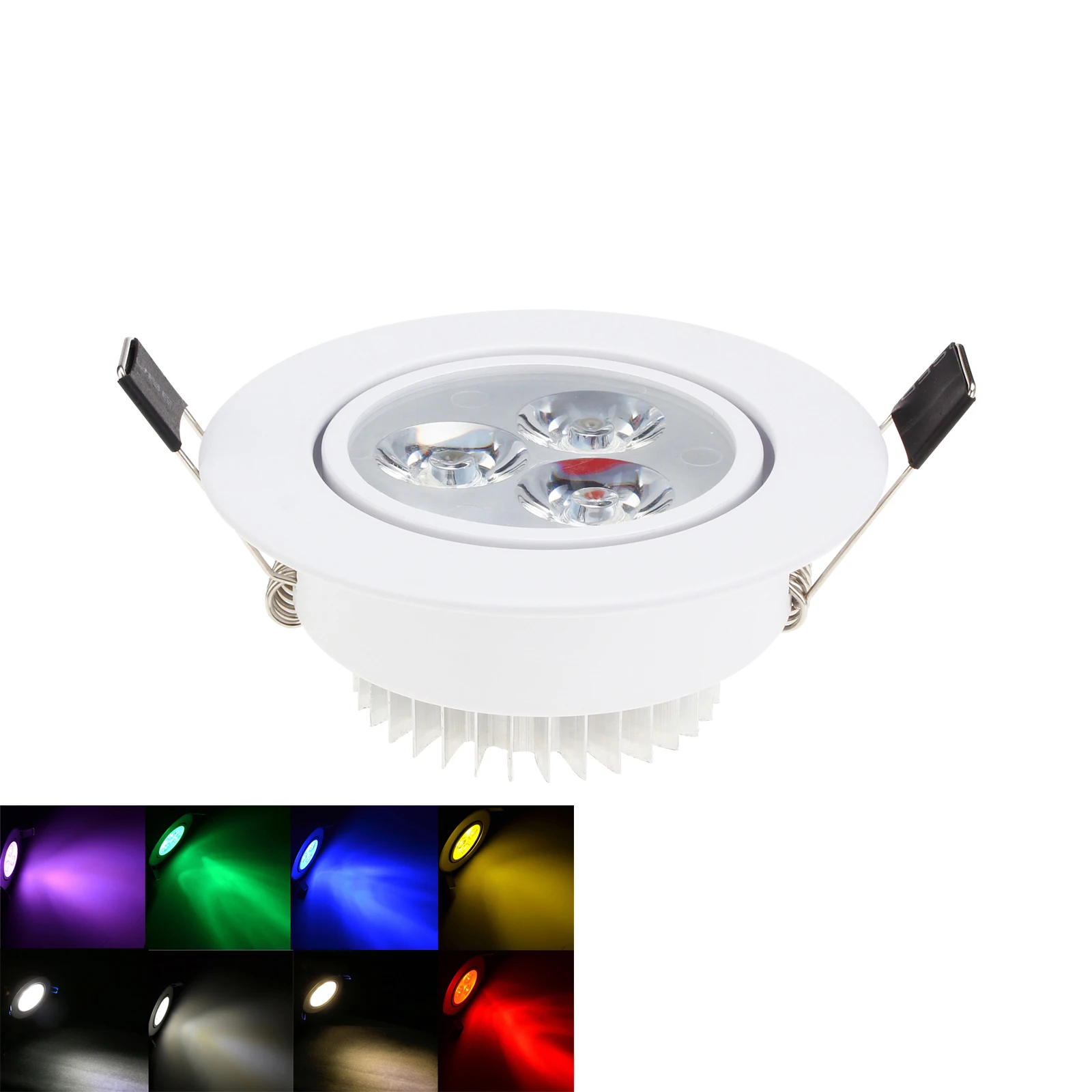 

Dimmable 3W Recessed Ceiling Downlight LED Spot Light Red Yellow Blue Green Purple White Warm Light Lighting for Home Office