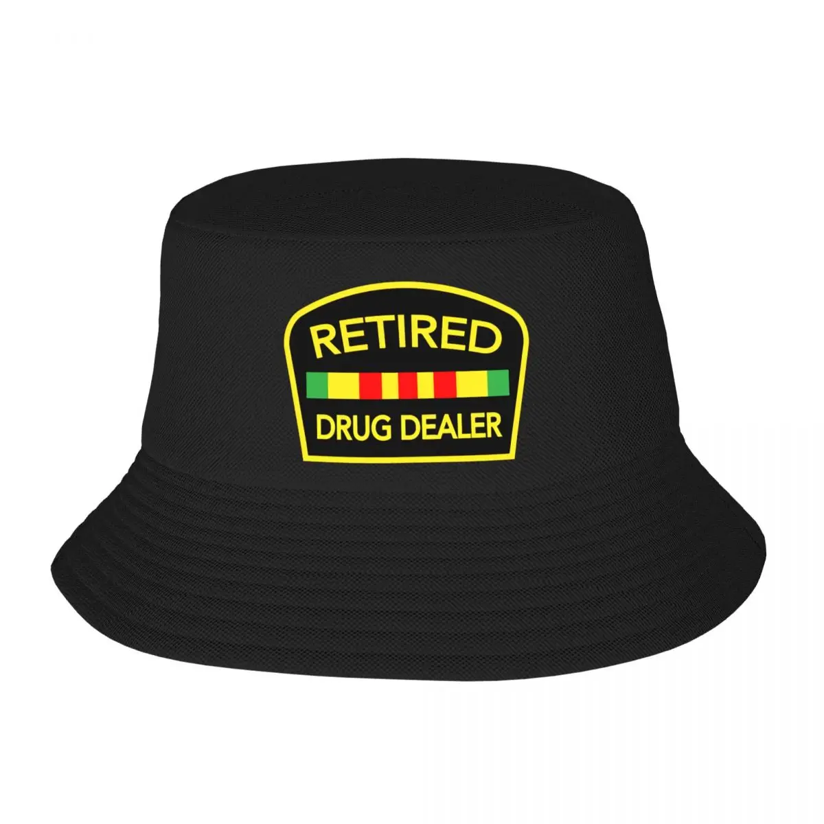 Custom Retired Drug Dealer Bucket Hat Men Women Humor Joke Quote Beach Sun Summer Camping Fishing Cap