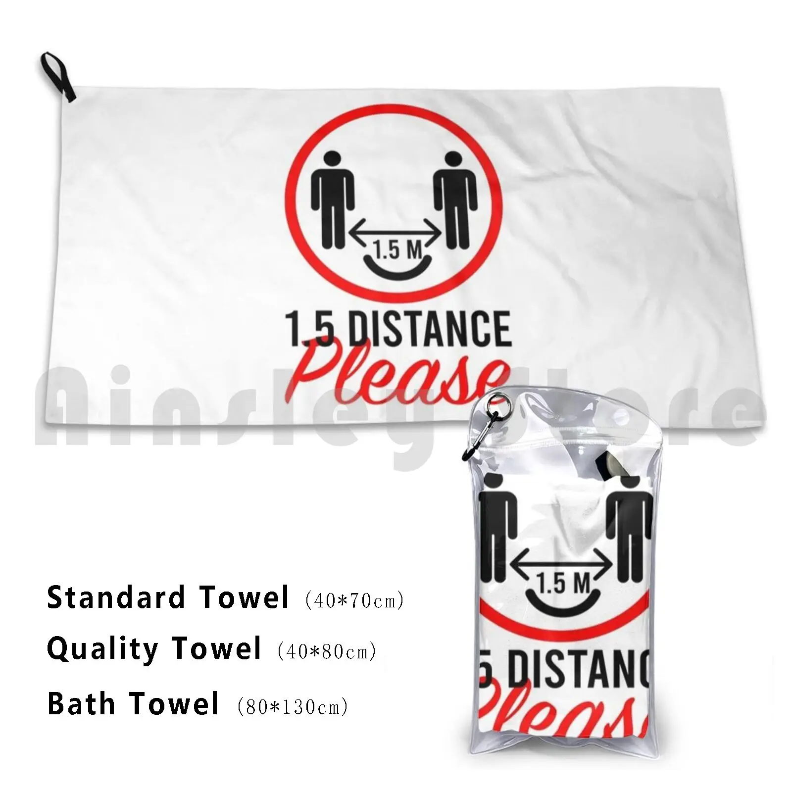 Keep 1.5 Meter Distance Bath Towel Beach Cushion Genome Rna Morphology Electron Microscopy