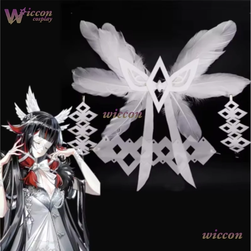Ynot Genshin Impact Columbina Damselette تأثيري أغطية الرأس دعوى دبوس الشعر اكسسوارات مشبك شعر قناع عين غطاء الرأس تجهيزات حفلة الهالوين #1