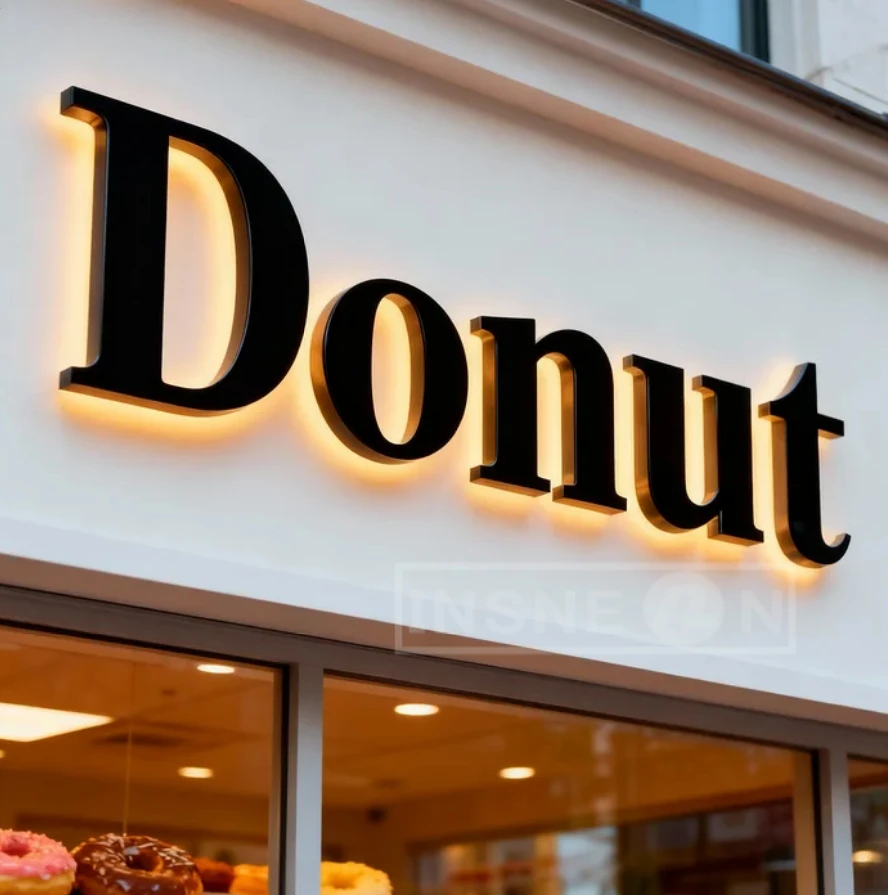 LED Backlit Letter Sign Metal Garage Custom Wall Neon Light Letters Advertising Storefront Logo Luminous Signs Illuminated Brand