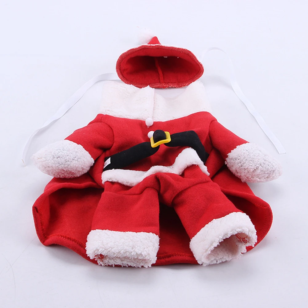 

Puppy Dog Transforming Costume Outfits Funny Pet Christmas Grooming Red Costumes