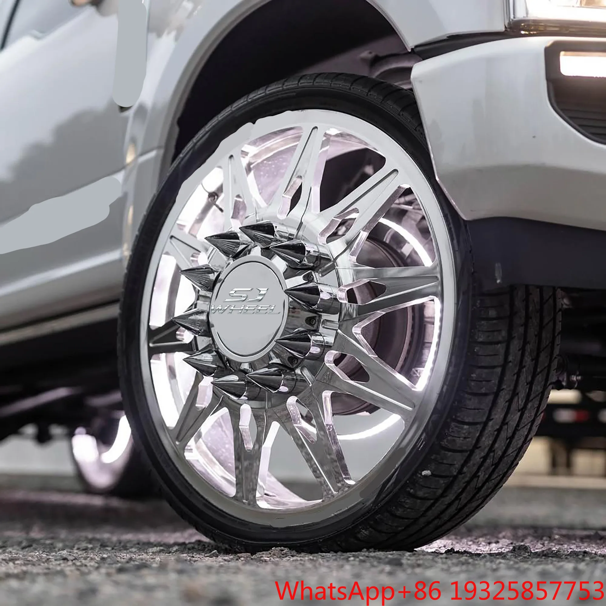 SJ Rims 8 Lugs 10 Lugs Forged 6061-T6 Alloy Dually Wheel 8x6.5 8x200 8x210 10x225 20 22 24 26 28 30 Inch Costom Wheels