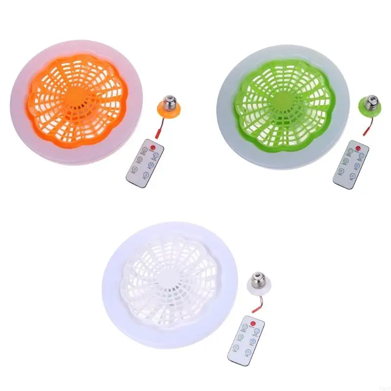 2-in-1 Fan Lamp E27 LED Light 30W Ceiling Fan Light White Color Adjustable with Remote Control for Home Office Kitchen