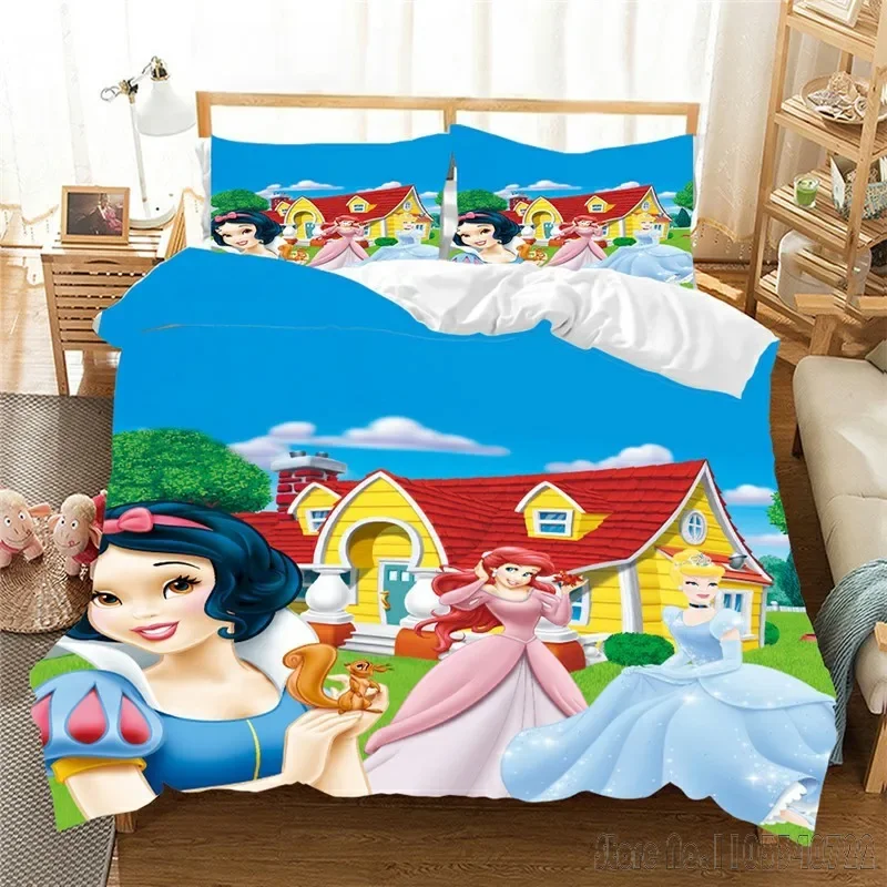 Princess Snow White Single twin Size Duvet Cover Set HD Comforter Cover for Kids Bedding Sets Bedclothes Bedroom Decor