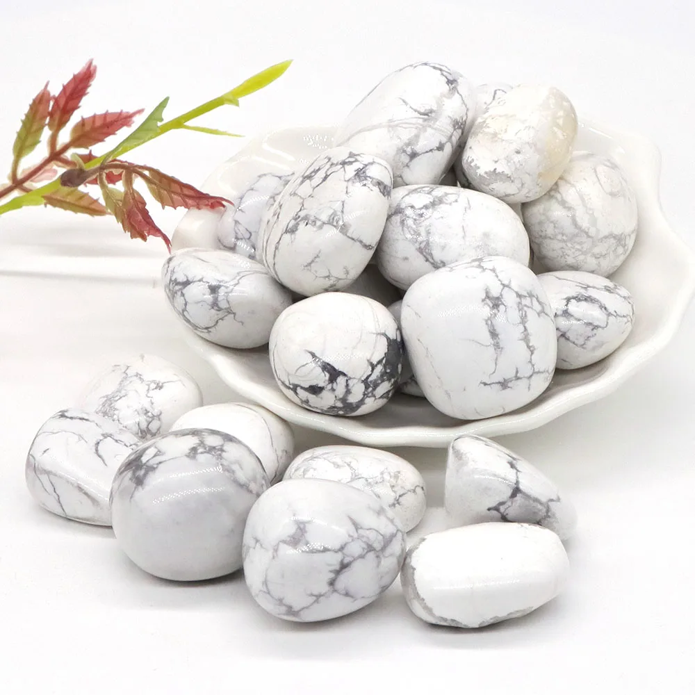 

Tumbled Stone Natural White Turquoise Crystal Reiki Healing Energy Specimen Irregular Rock Bulk Mineral Home Aquarium Decoration