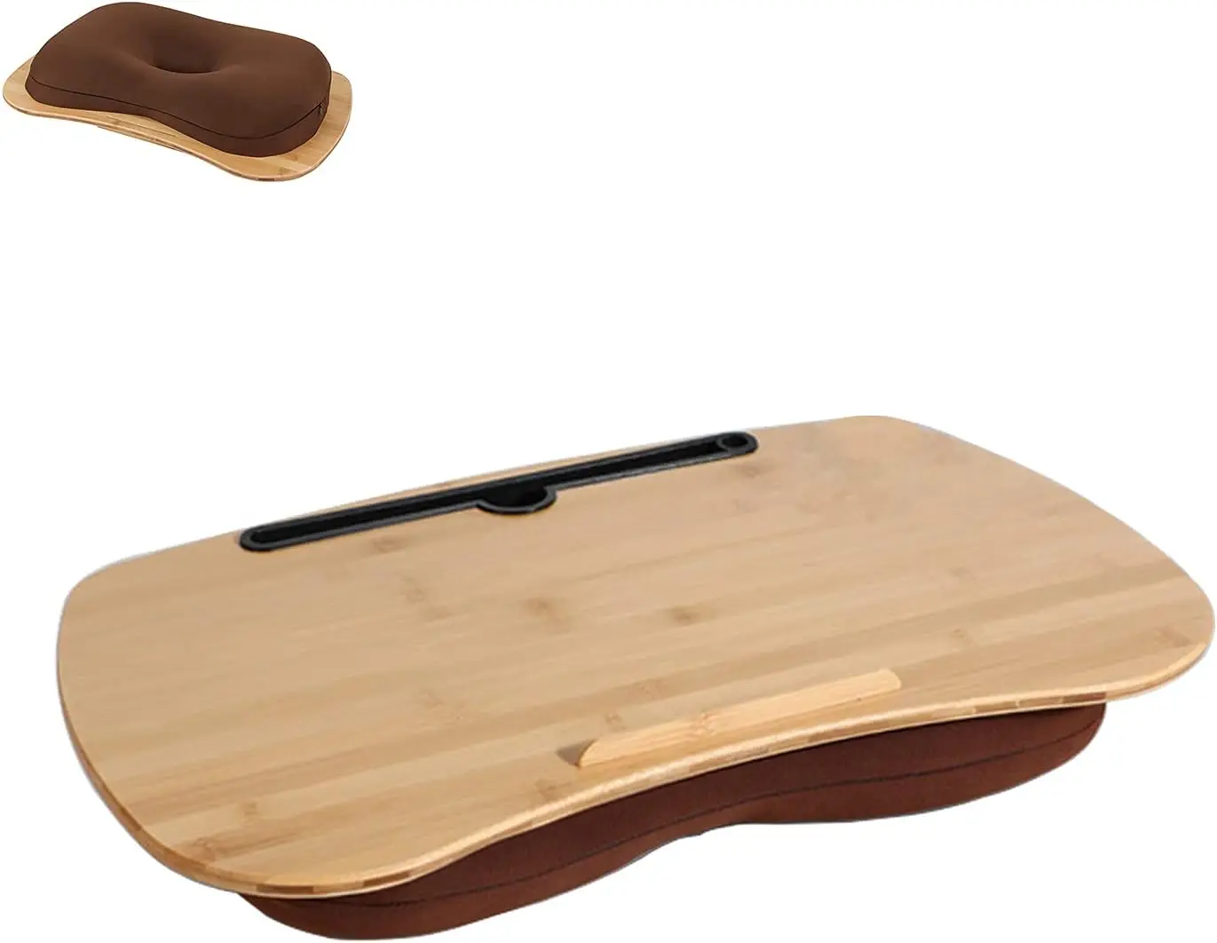 

Portable Laptop Desk with Cushion & Phone Holder - Bamboo, 21.6x13.8 inch