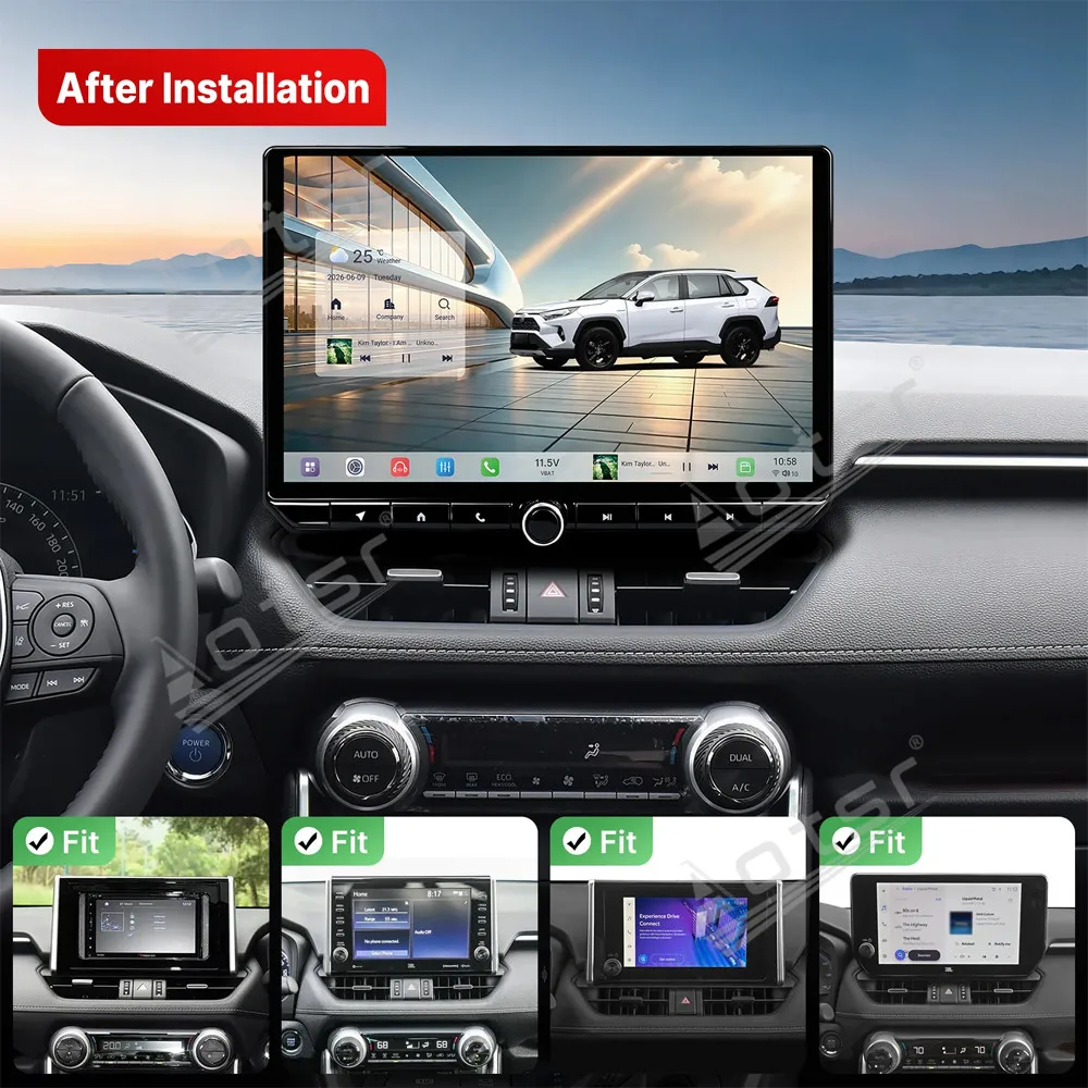 For Toyota RAV4 2019-2025 Android 15 Car Radio Multimedia Video Player Screen Carplay Car GPS Navigation 12.5 Inch Head Unit