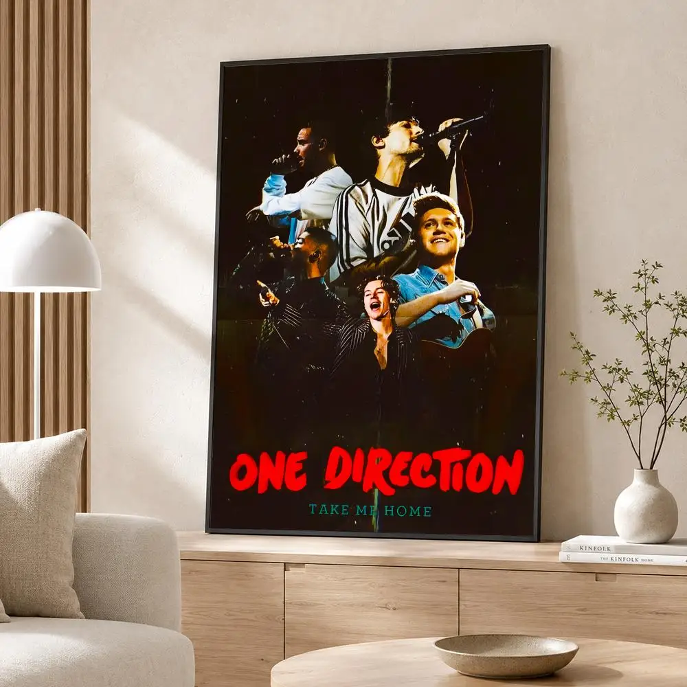 Band One Direction Poster Poster Wall Sticker Waterproof Self Adhesive HD Art  Bedroom Bar Decor