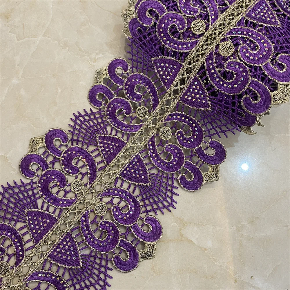 New Rhinestone Lace Trim  with many colors  for dress 9.5yards