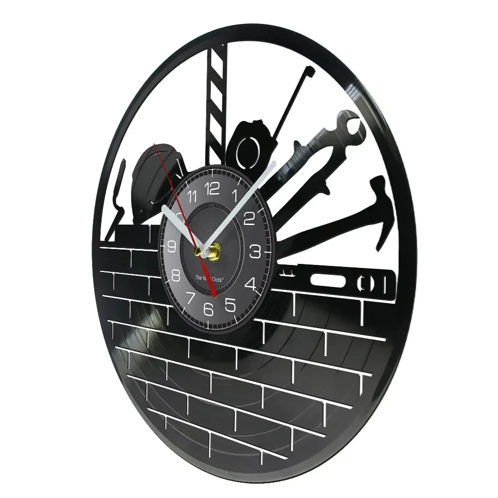 Engineer Landscape Architect Silhouette Vinyl Record Wall Clock Srchitecture Home Decor Wall Vintage Decor Building Worker Gift