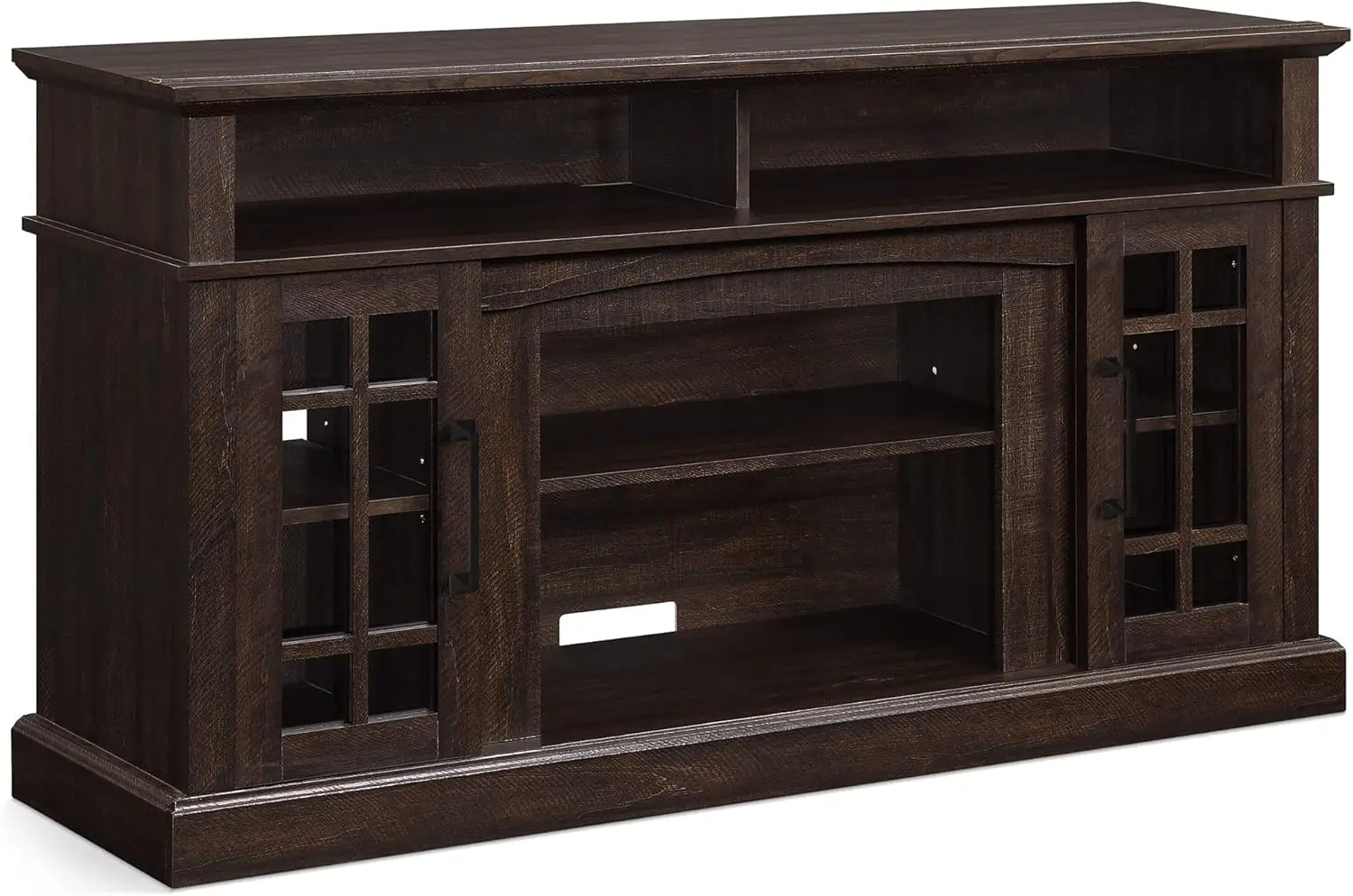 

Traditional 58 Inch Rustic Wood TV Stand & Media Entertainment Center Console Table for TVs up to 65 Inches with Open Storage