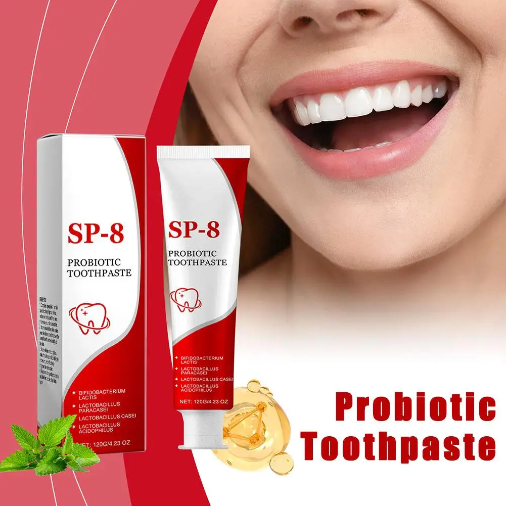 Dentifricio probiotico SP-8 denti sbiancanti rimuovi placca sbiancante igiene macchie dentali denti alito orale strumenti freschi e puliti W2N0