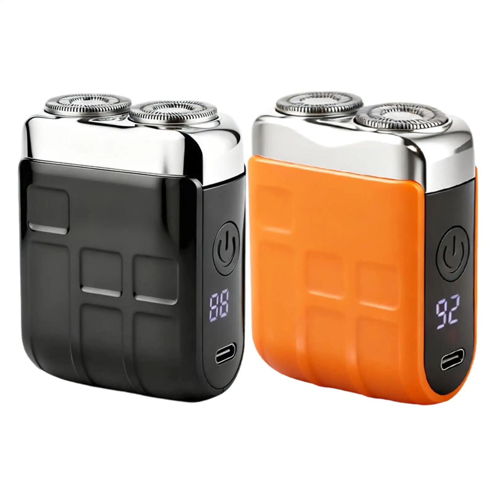 

Электробритва портативная беспроводная перезаряжаемая с двойным лезвием и LED-дисплеем для мужчин, для бороды и подбородка