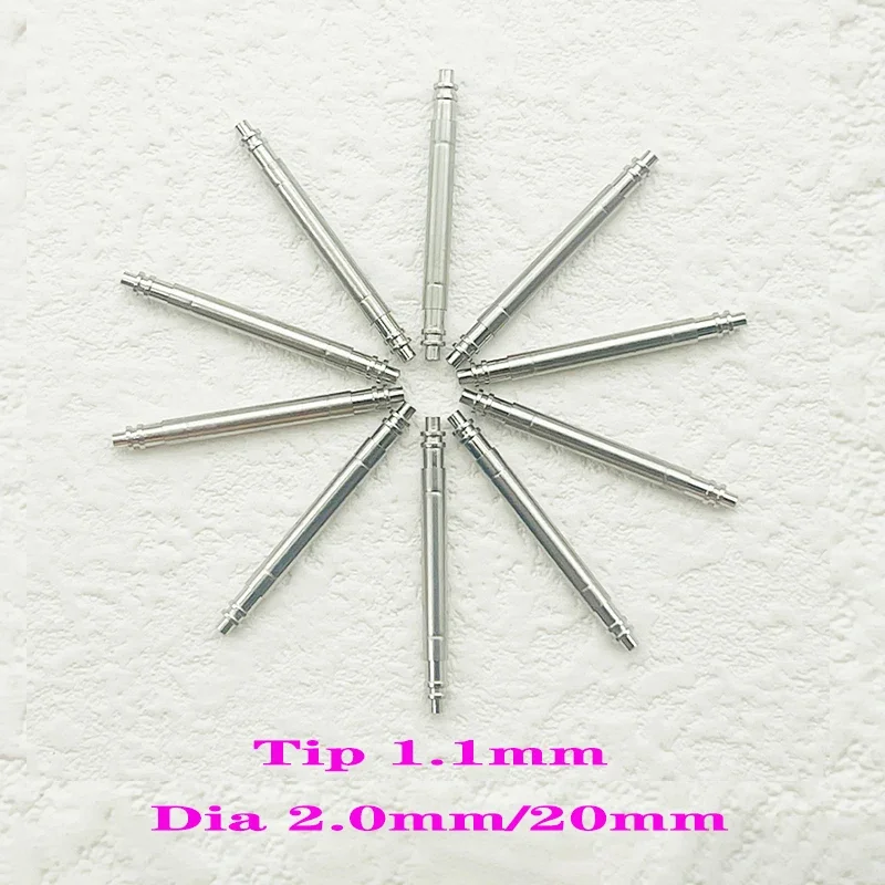 

2/4PCS Dia 2.0mm Spring Bars 20mm Band Link Pins Fit for 20mm Strap Tip 1.1mm Link Pins for Submarine GTM Strap Parts